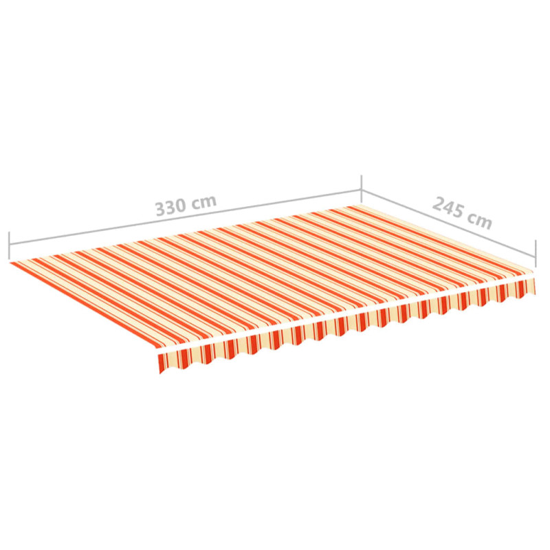 Zapasowa tkanina na markizę, żółto-pomarańczowa, 3,5x2,5 m