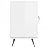 Szafka pod TV, wysoki połysk, biała, 150x30x50 cm