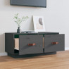 Szafka pod TV, szara, 80x34x35 cm, lite drewno sosnowe