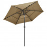 3-poziomowy parasol na aluminiowym słupku, taupe, 2,5 m
