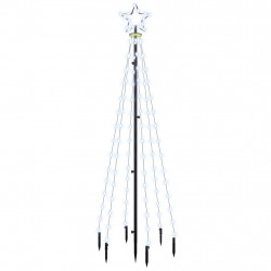 Choinka z kołkiem gruntowym, 108 zimnych białych LED, 180 cm