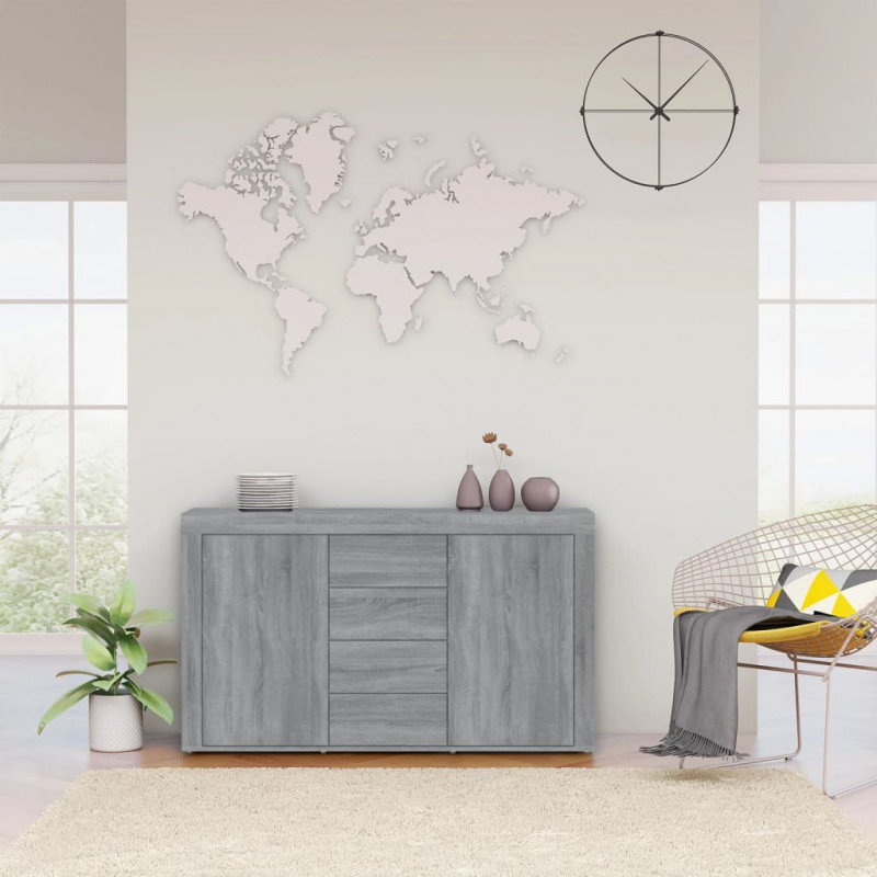 Szafka, szary dąb sonoma, 120x36x69 cm, materiał drewnopochodny