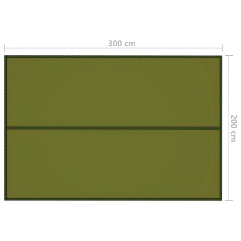 Płachta biwakowa, 3x2 m, zielona