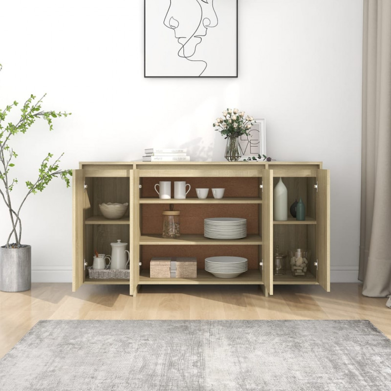 Szafka, dąb sonoma, 135x41x75 cm, materiał drewnopochodny