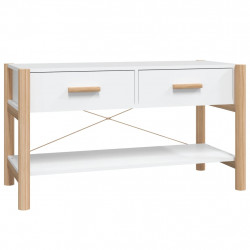 Szafka pod TV, biała, 82x38x45 cm, materiał drewnopochodny