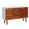 Komoda, 110 x 35 x 70 cm, lite drewno akacjowe i MDF