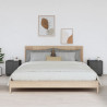 Szafki nocne, 2 szt., szare, 40x34x45 cm, lite drewno sosnowe