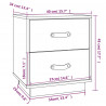   Szafki nocne, 2 szt., szare, 40x34x45 cm, lite drewno sosnowe