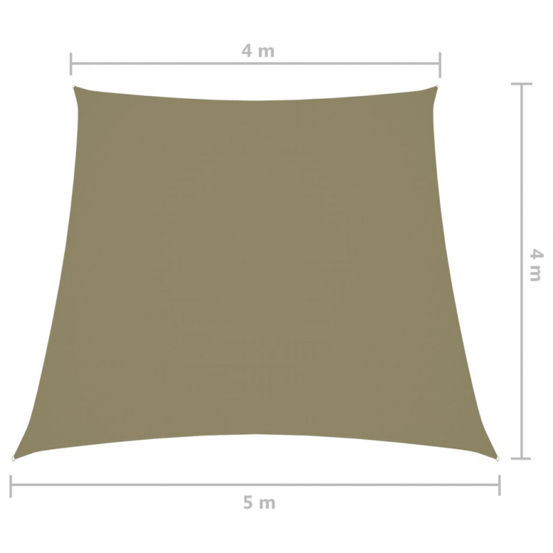 Trapezowy żagiel ogrodowy, tkanina Oxford, 4/5x4 m, beżowy