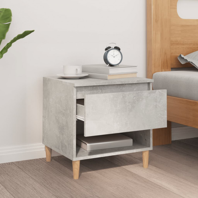 Szafka nocna, szarość betonu, 50x46x50 cm