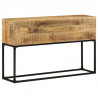 Stolik konsolowy, 120 x 30 x 75 cm, surowe drewno mango