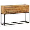 Stolik konsolowy, 120 x 30 x 75 cm, surowe drewno mango