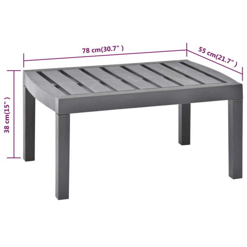Stolik ogrodowy, mokka, 78x55x38 cm, plastik