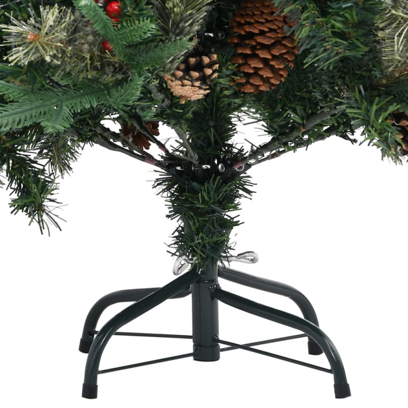 Choinka z szyszkami, zielona, 120 cm, PVC i PE
