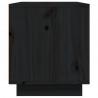 Szafka pod TV, czarna, 80x35x40,5 cm, lite drewno sosnowe