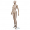 MANEKIN KOBIECY BEŻOWY SZKLANA PODSTAWA 175 CM SZEROKOŚĆ RAMION 40 CM OBRACANE RĘCE 360°