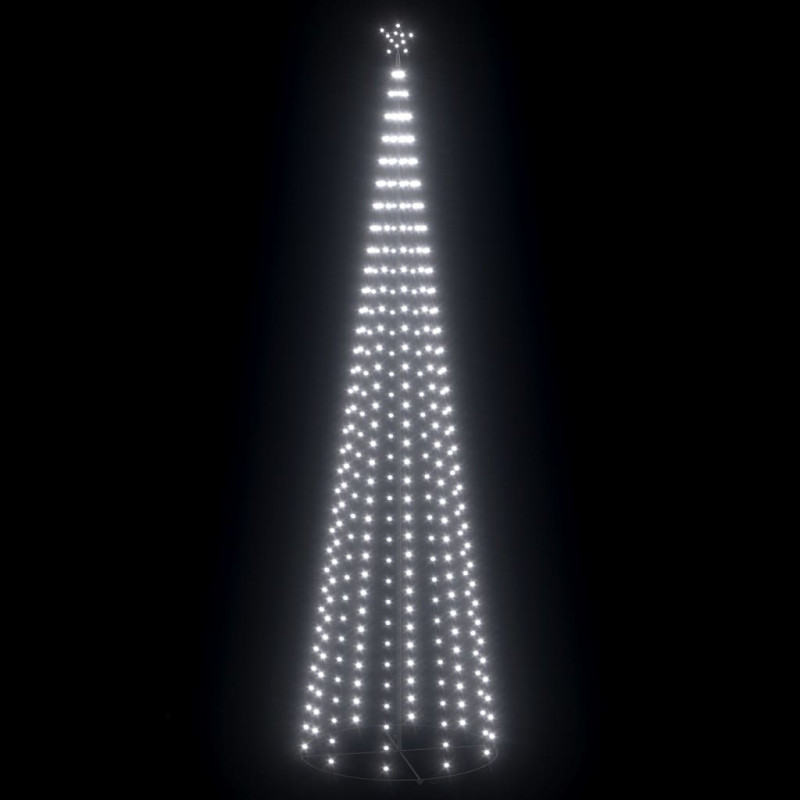 Choinka stożkowa, 752 lampki LED, zimne białe, 160x500 cm