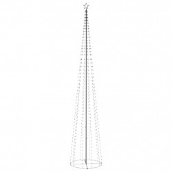 Choinka stożkowa, 752 lampki LED, zimne białe, 160x500 cm