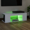 Szafka pod TV z oświetleniem LED, biała, 90x39x30 cm