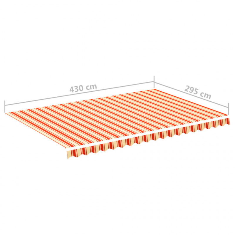 Zapasowa tkanina na markizę, żółto-pomarańczowa, 4,5x3 m