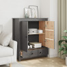 Szafka, szara, 83x41,5x100 cm, lite drewno sosnowe