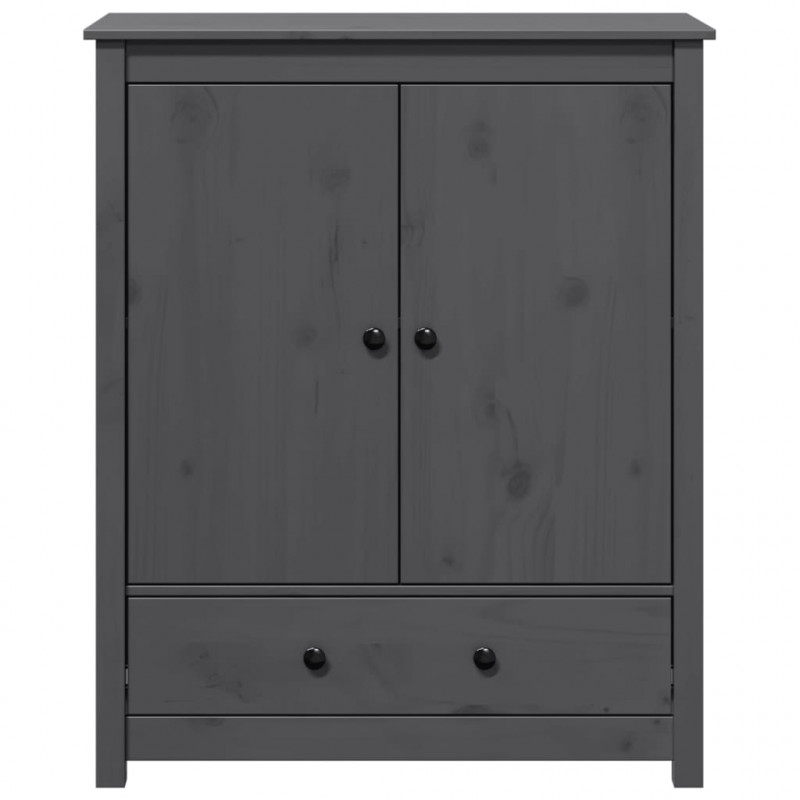 Szafka, szara, 83x41,5x100 cm, lite drewno sosnowe