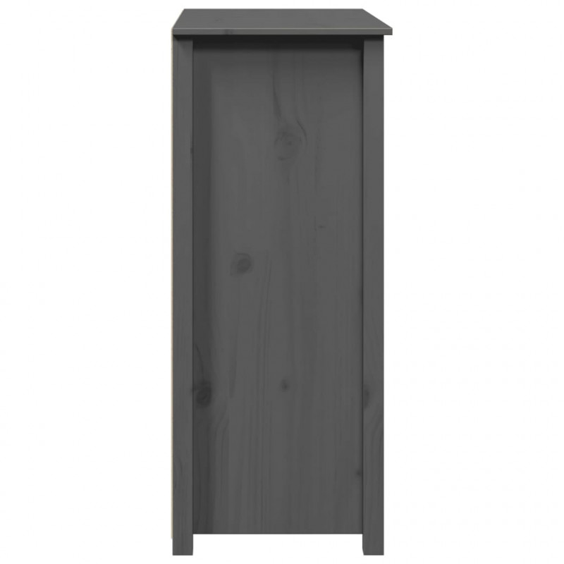 Szafka, szara, 83x41,5x100 cm, lite drewno sosnowe