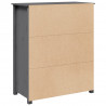 Szafka, szara, 83x41,5x100 cm, lite drewno sosnowe