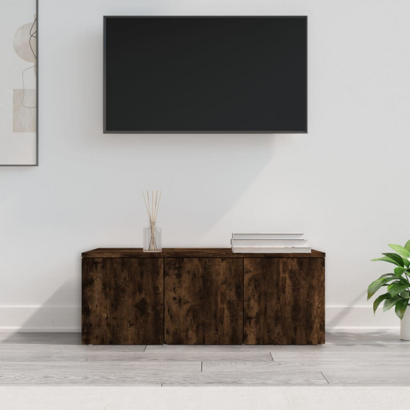 Szafka pod telewizor, przydymiony dąb, 80x34x30 cm