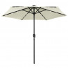 Parasol ogrodowy z LED i aluminiowym słupkiem, 270 cm, piaskowy