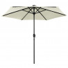 Parasol ogrodowy z LED i aluminiowym słupkiem, 270 cm, piaskowy