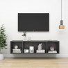 Wisząca szafka TV, szara, 37x37x142,5 cm