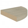 Narożne półki ścienne, 2 szt., kolor dębowy, 25x25x3,8 cm, MDF