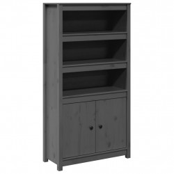 Szafka, szara, 80x35x154 cm, lite drewno sosnowe