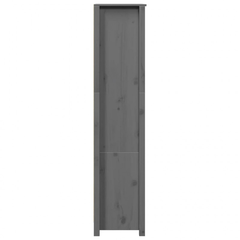 Szafka, szara, 80x35x154 cm, lite drewno sosnowe
