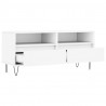 Szafka pod TV, biała, 100x34,5x44,5 cm, materiał drewnopochodny