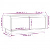Stolik kawowy, czarny, 80x50x35 cm, lite drewno sosnowe