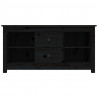 Szafka pod telewizor, czarna, 103x36,5x52 cm, drewno sosnowe