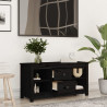 Szafka pod telewizor, czarna, 103x36,5x52 cm, drewno sosnowe