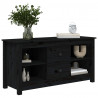 Szafka pod telewizor, czarna, 103x36,5x52 cm, drewno sosnowe