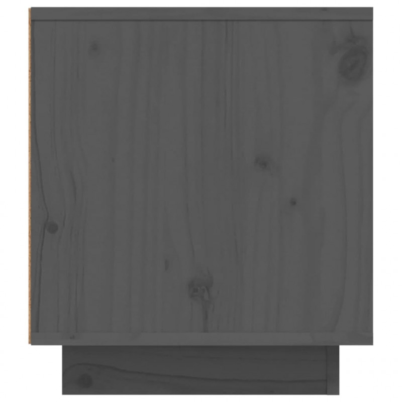 Szafka pod telewizor, szara, 110x35x40,5cm, lite drewno sosnowe