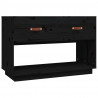 Szafka pod TV, czarna, 90x40x60 cm, lite drewno sosnowe