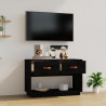 Szafka pod TV, czarna, 90x40x60 cm, lite drewno sosnowe