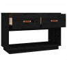 Szafka pod TV, czarna, 90x40x60 cm, lite drewno sosnowe