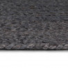 Ręcznie wykonany dywan z juty, okrągły, 150 cm, ciemnoszary