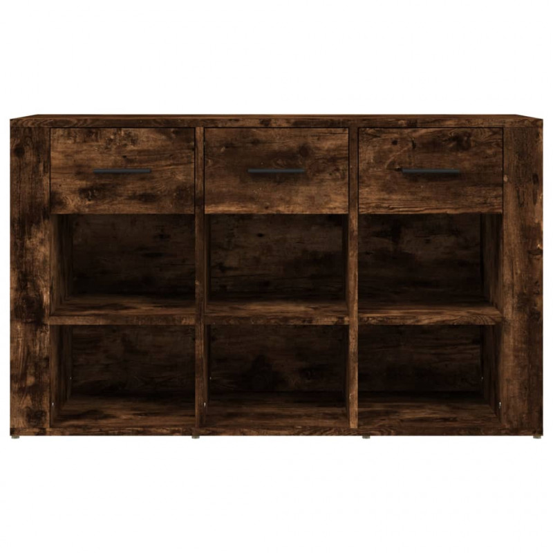 Komoda, przydymiony dąb, 100x30x59,5cm, materiał drewnopochodny