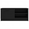 Szafka pod TV, czarna, 80x35x36,5 cm, materiał drewnopochodny