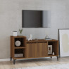 Szafka pod telewizor, brązowy dąb, 100x35x55 cm