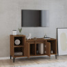 Szafka pod telewizor, brązowy dąb, 100x35x55 cm