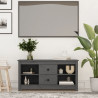 Szafka pod telewizor, szara, 103x36,5x52 cm, drewno sosnowe